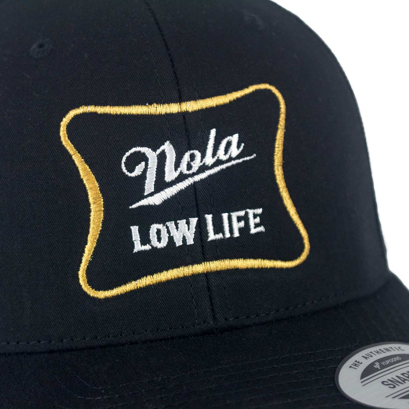 Black and Gold Trucker Snapback Hat