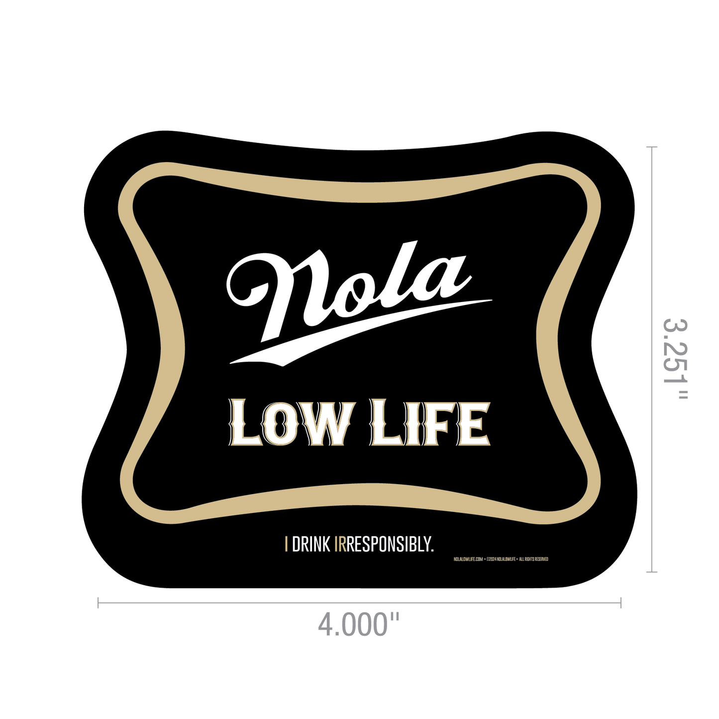 Black and Gold Sticker