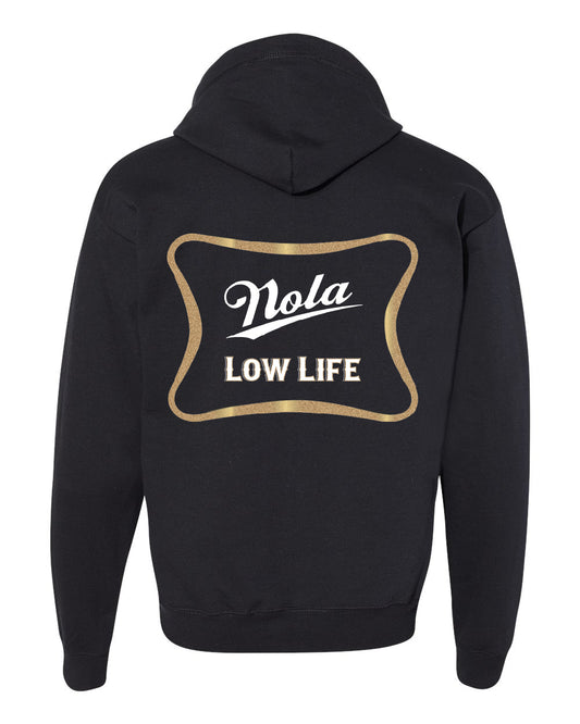 Black and Gold Unisex Zip-up Hoodie