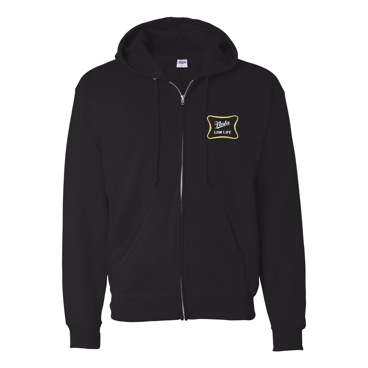 Black and Gold Unisex Zip-up Hoodie